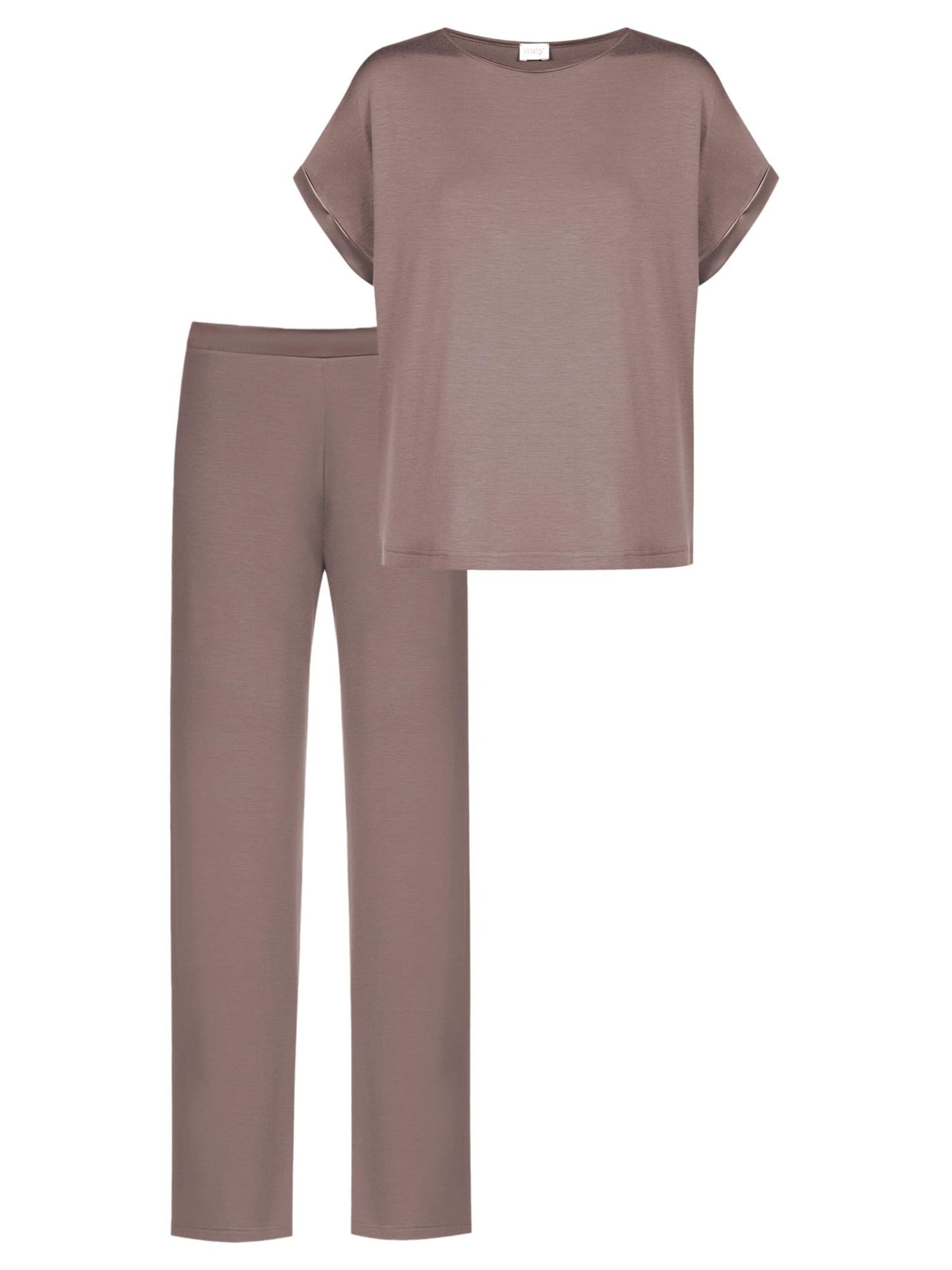 Mey Pyjama 'Pure Chic'‌‌‌‌‌ in Braun: Vorderseite