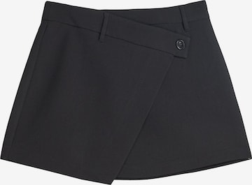 BershkaSuknja - crna boja: prednji dio