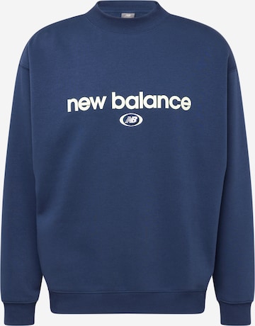 new balance Sweatshirt 'Hoops' in Blauw: voorkant