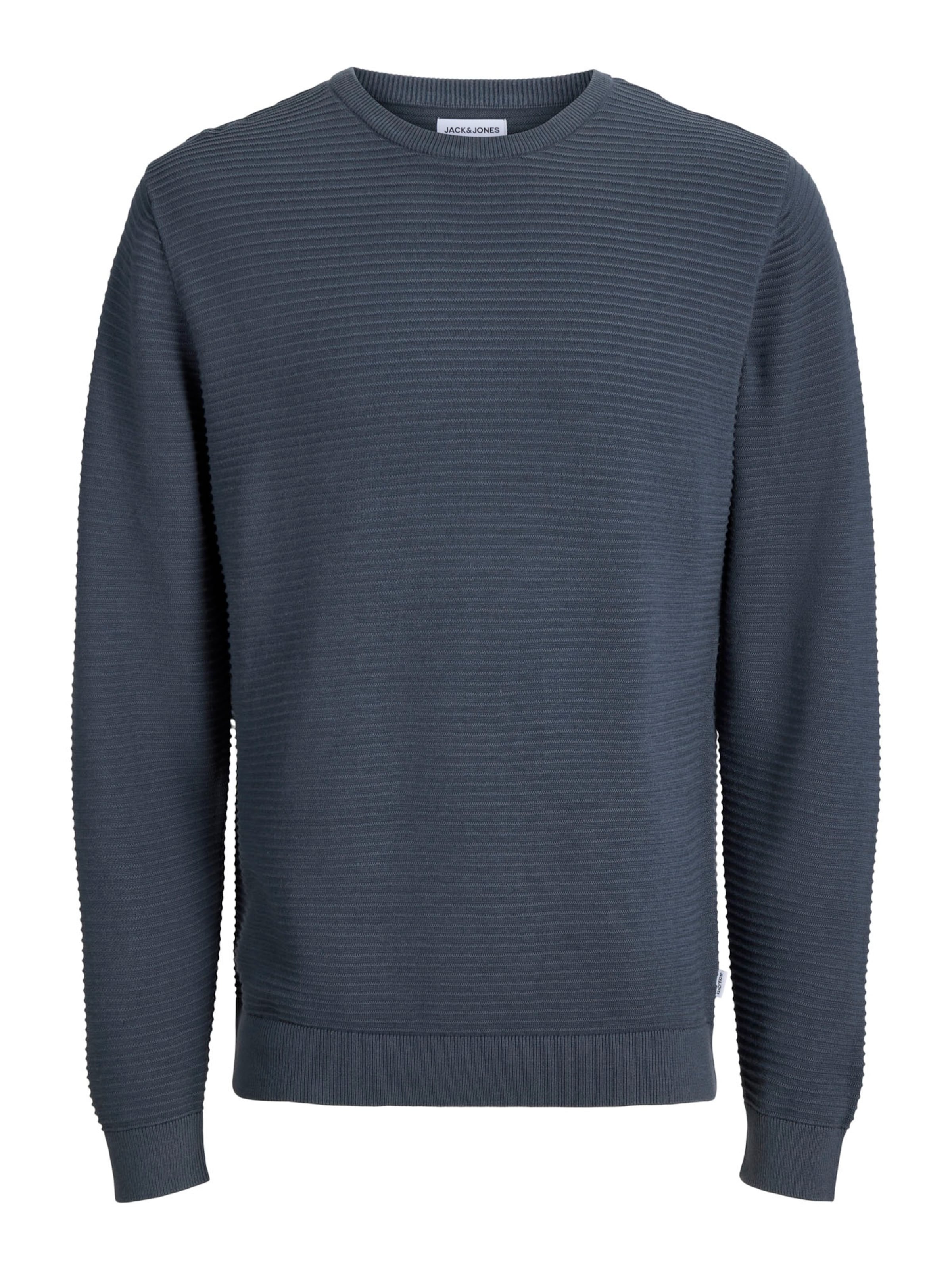 JACK & JONES Pullover 'JJEBRODY' in Grau: Vorderseite