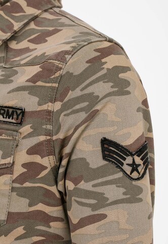 CIPO & BAXX Regular Fit Hemd 'Army' in Beige