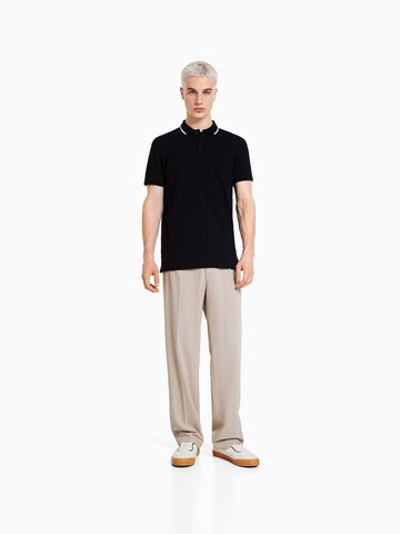 Bershka Poloshirt in Schwarz