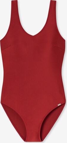 SCHIESSER T-shirt Swimsuit 'Aqua' in Red: front