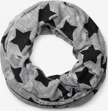 styleBREAKER Schlauchschal 'Loop Schal mit Sterne und Punkte Muster' in Grau: Vorderseite