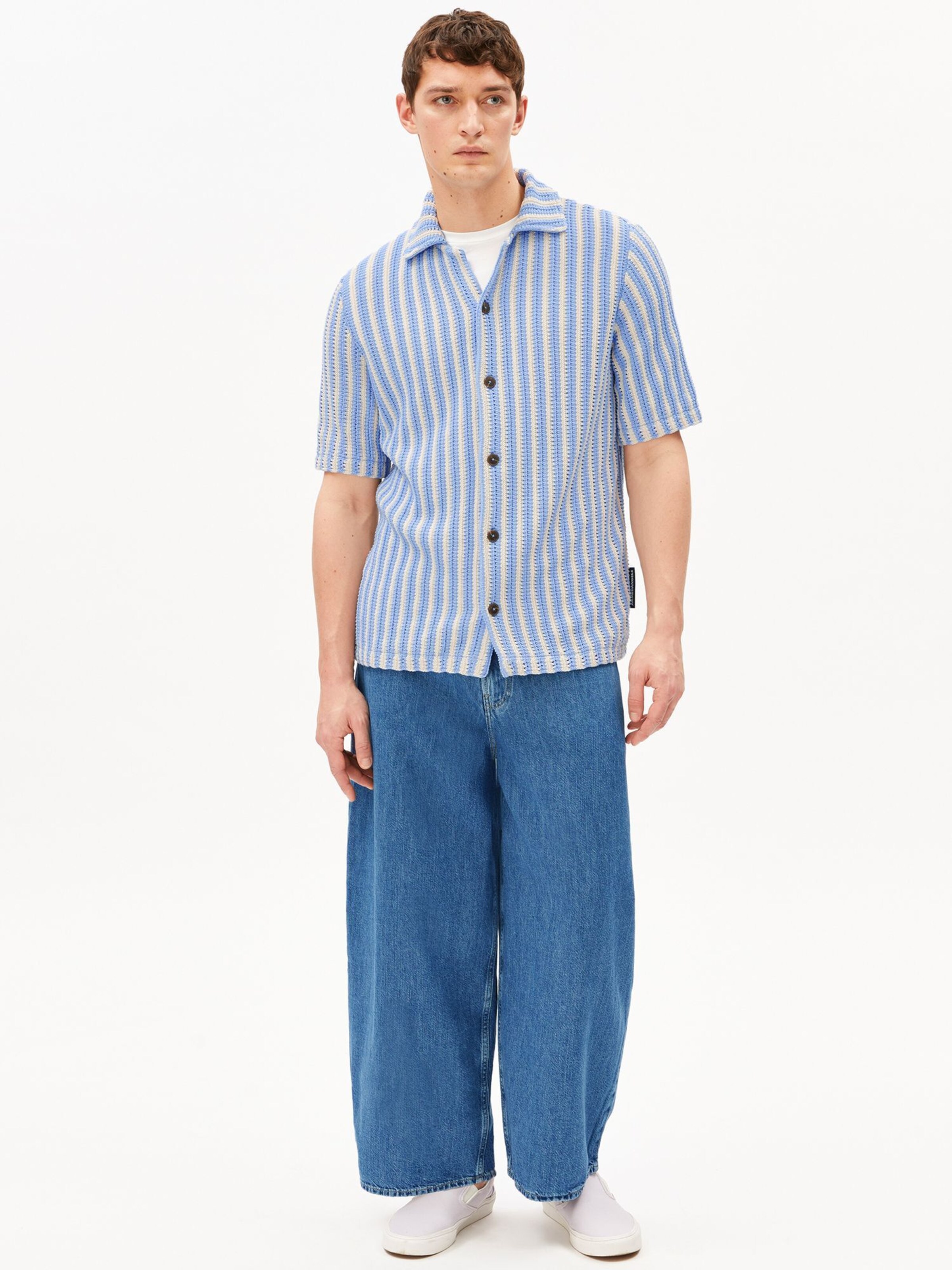 ARMEDANGELS Comfort fit Button Up Shirt in Mixed colours: front