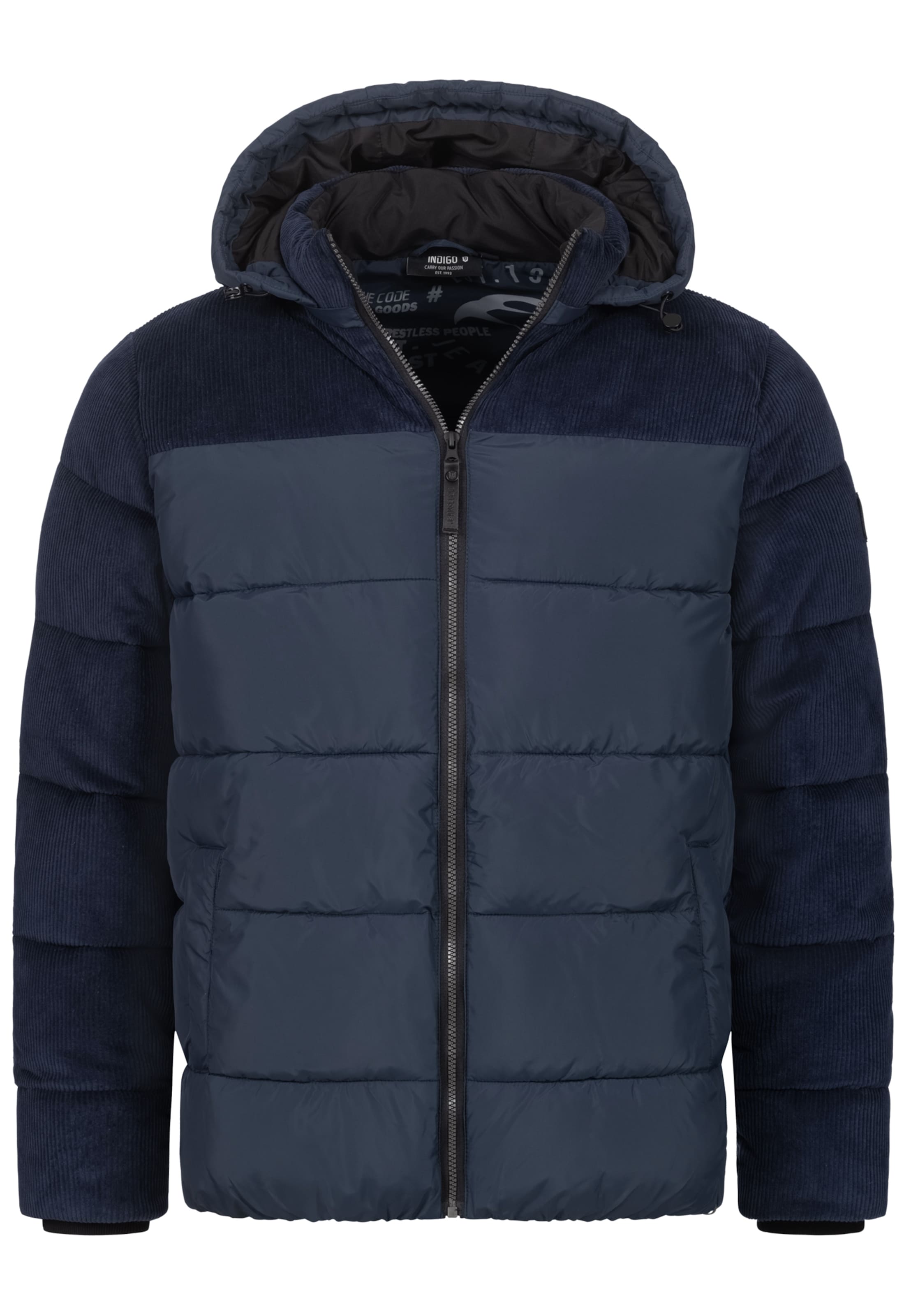 INDICODE JEANS Winter Jacket ' INLockly ' in Blue: front
