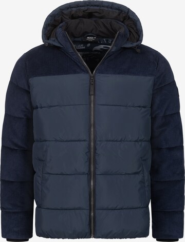 INDICODE JEANS Winter Jacket ' INLockly ' in Blue: front