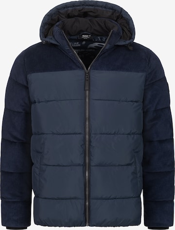INDICODE JEANS Winter Jacket ' INLockly ' in Blue: front