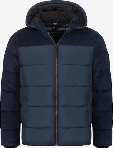 INDICODE JEANS Winter jacket ' INLockly ' in Blue: front