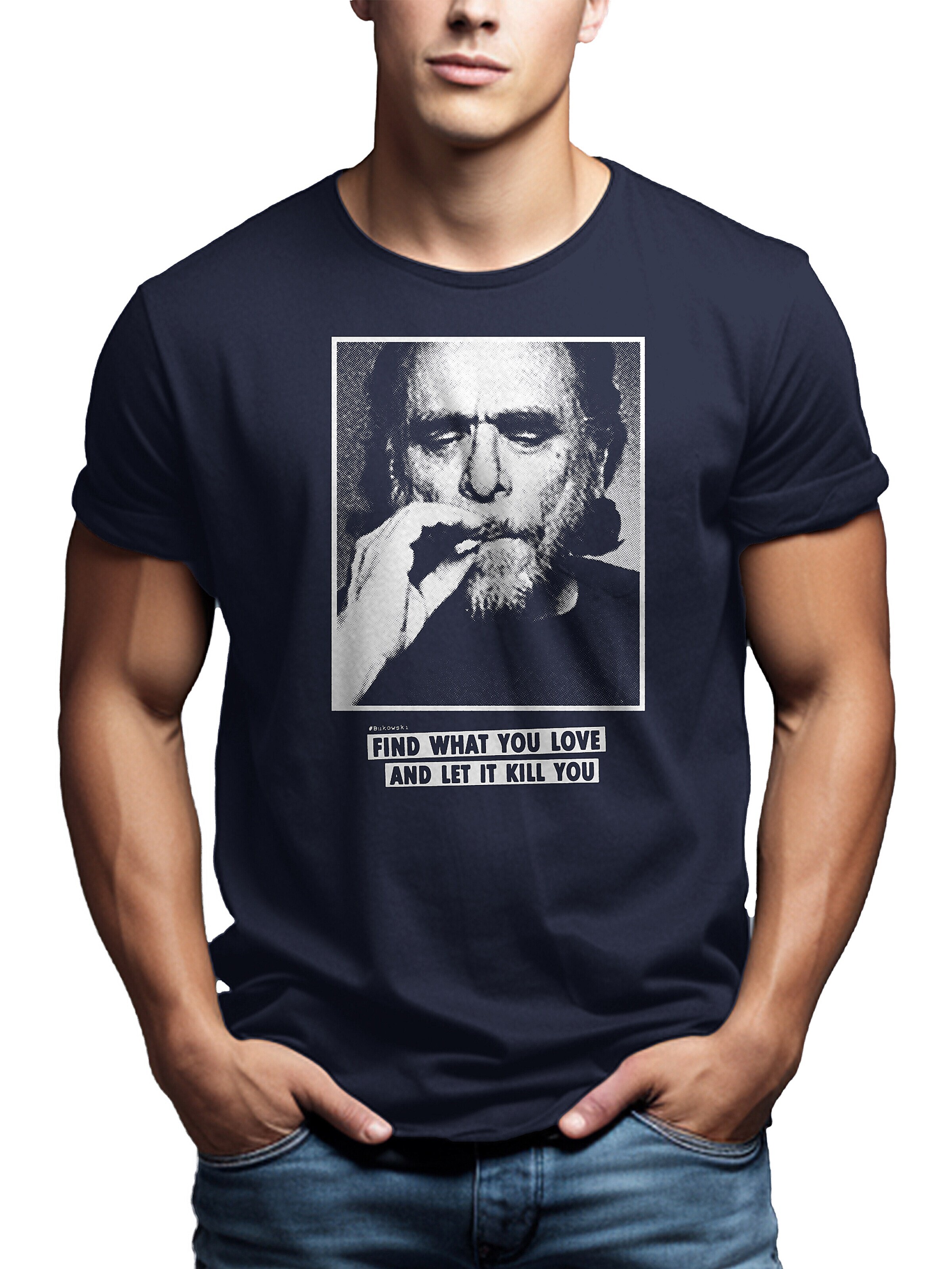 MAKAYA Shirt 'Find What You Love' in Blue