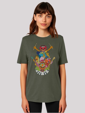 F4NT4STIC Shirt 'Disney Muppets Dr. Teeth and The Electric Mayhem' in Groen: voorkant