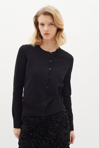 InWear Knit Cardigan in Black: front
