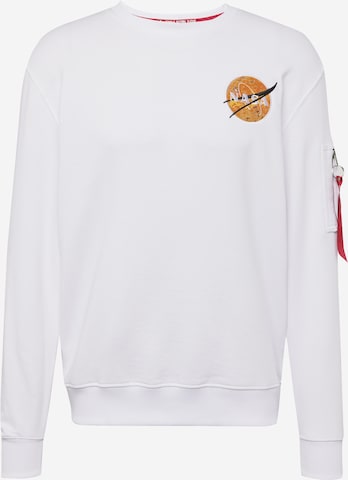 ALPHA INDUSTRIES Sweatshirt in White: front