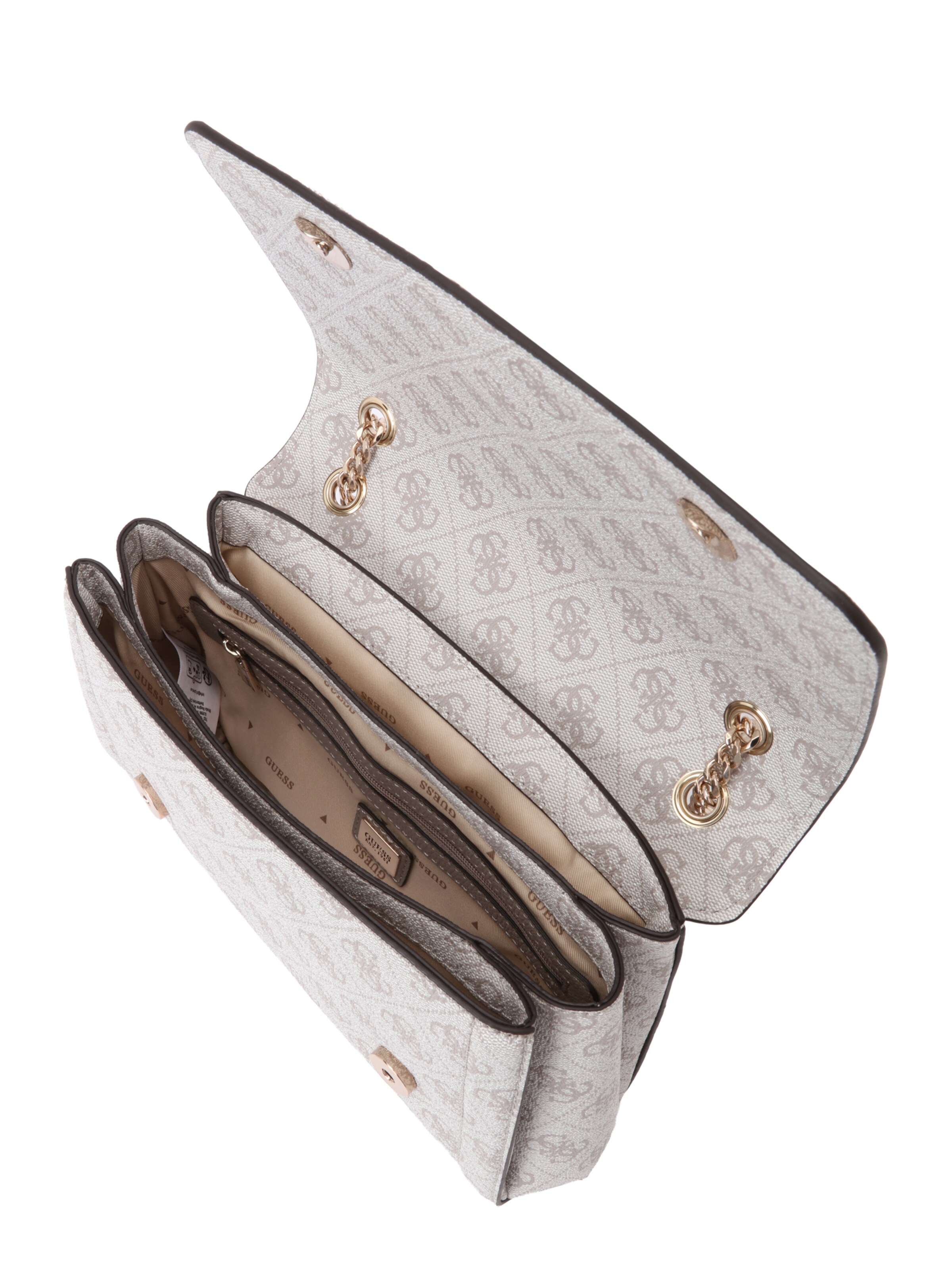 GUESS - Mala de ombro 'Noelle II' em cinzento