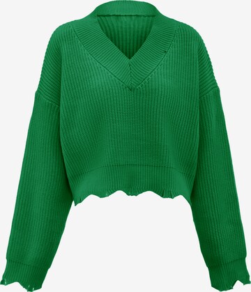 Pull-over Gaya en vert : devant