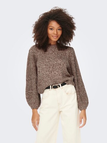 Pull-over 'Henni' ONLY en marron : devant