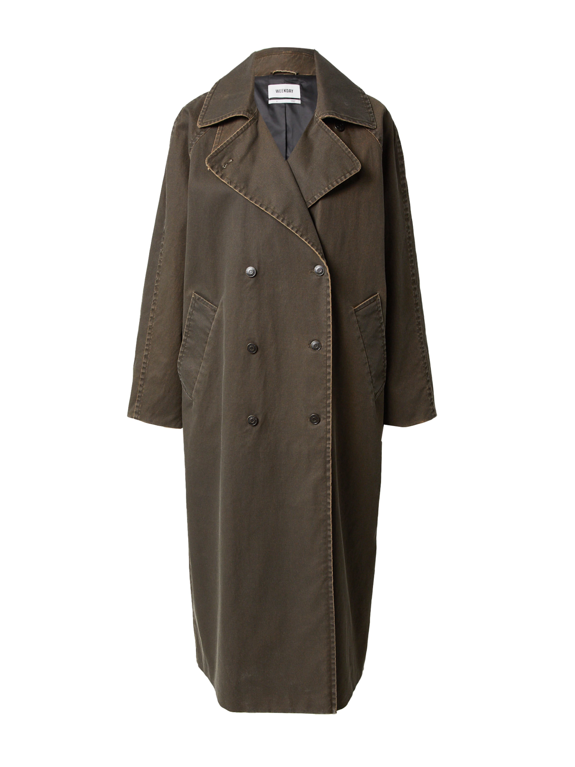 WEEKDAY Between-Seasons Coat 'Ezra' in Brown: front