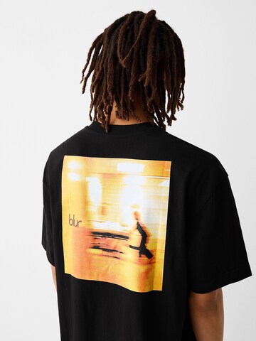 Bershka T-Shirt in Schwarz