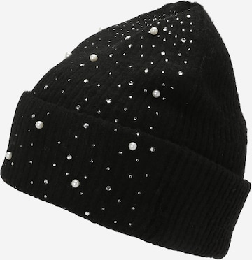 MYLAVIE by Sarah Harrison Pipo 'Knitted hat with glitter' värissä musta: etupuoli