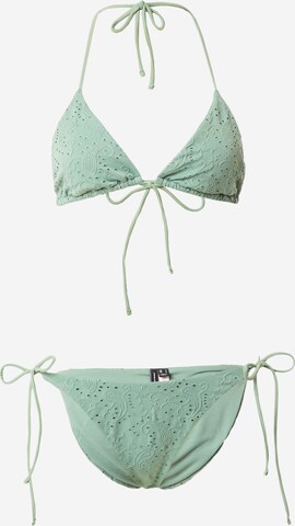 VERO MODA Trikotni nedrčki Bikini 'CARLY' | zelena barva: sprednja stran