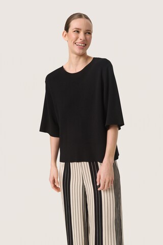 SOAKED IN LUXURY - Jersey 'Indianna' en negro: frente