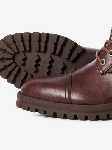 JACK & JONES Lace-Up Boots 'ELTON' in Brown