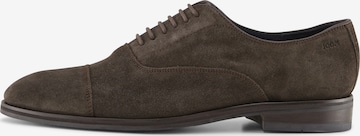 JOOP! Lace-Up Shoes 'Velluto Kleitos' in Brown: front