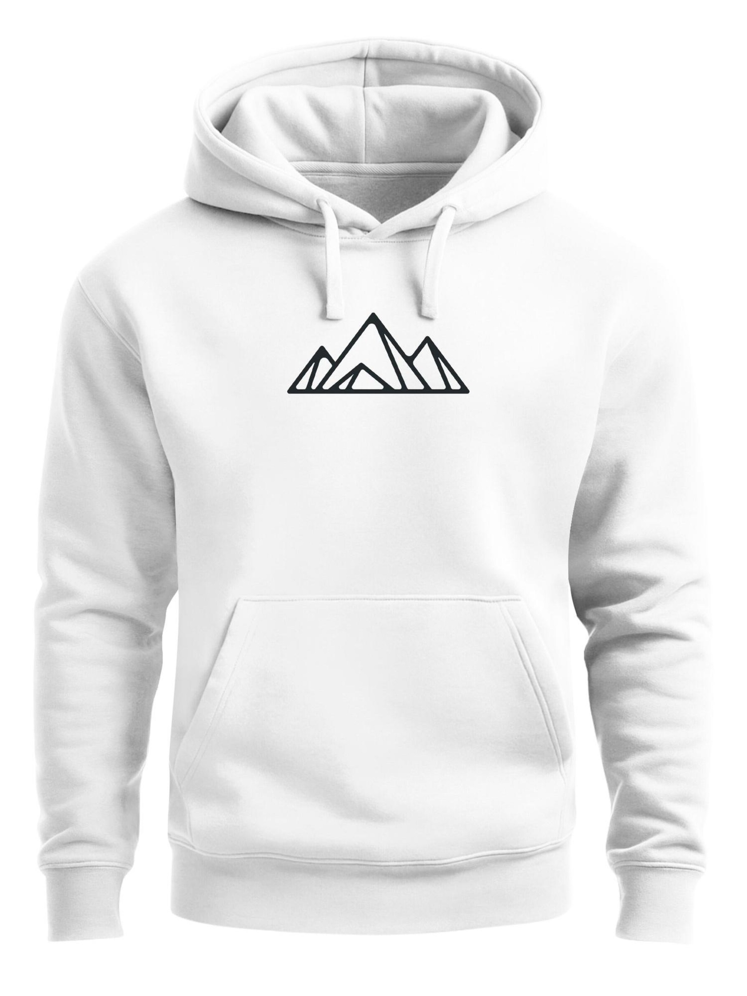 Neverless Sweatshirt 'Berg Polygon' in White: front