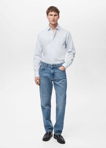 MANGO MAN Regular fit Button Up Shirt 'Play' in Blue