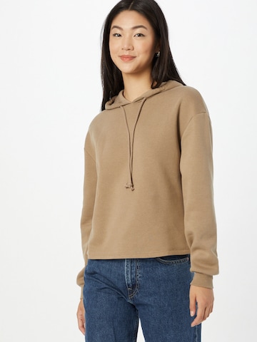 PIECES Sweatshirt 'Chilli' in Brown: front