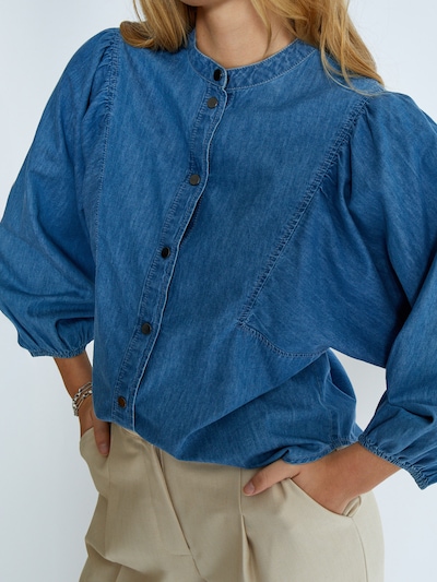 minus Chemisier 'Jasmene' en bleu denim, Vue avec produit