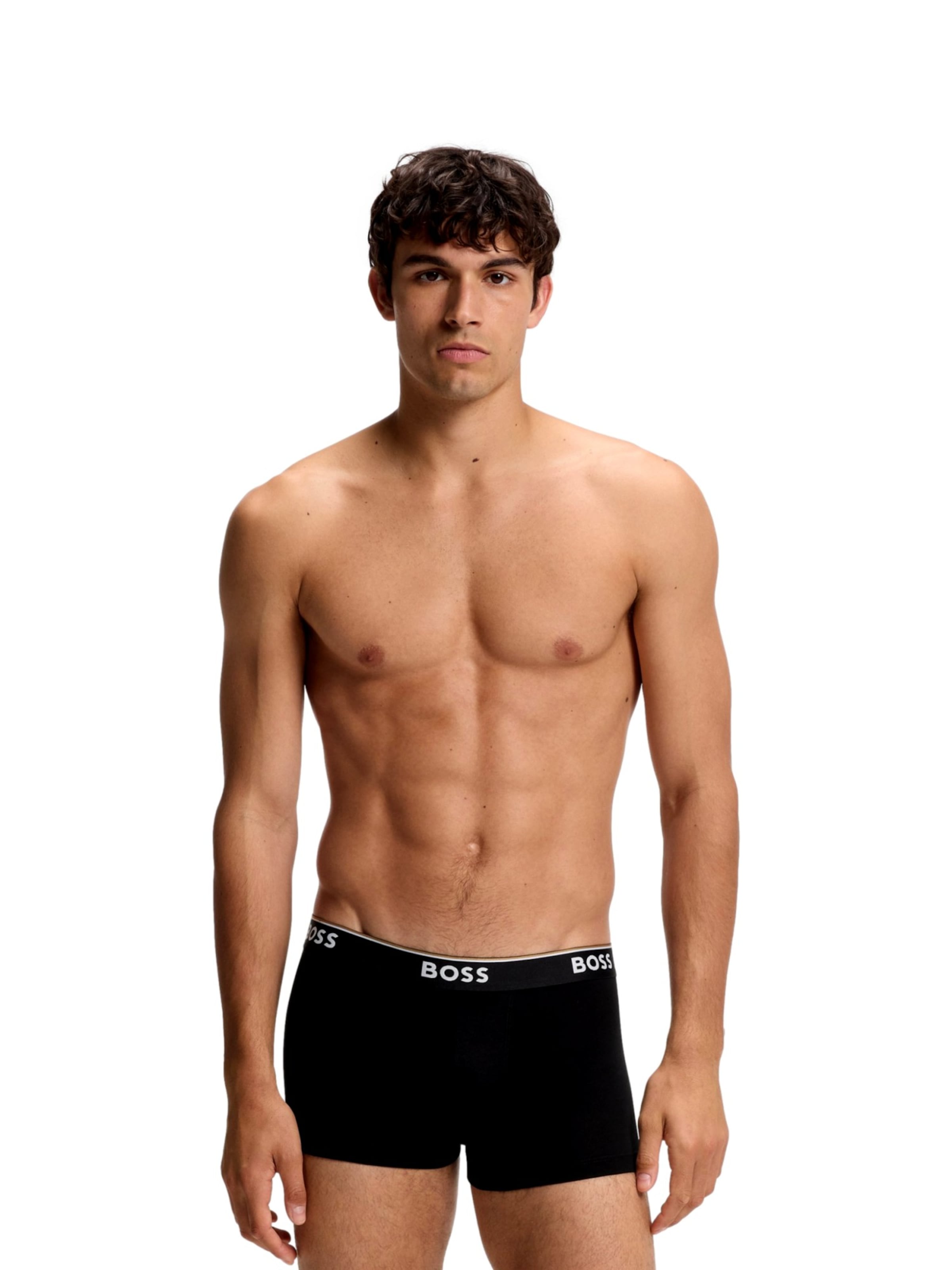 BOSS - Calzoncillo boxer en negro: frente