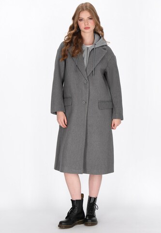 Manteau mi-saison myMo ROCKS en gris : devant