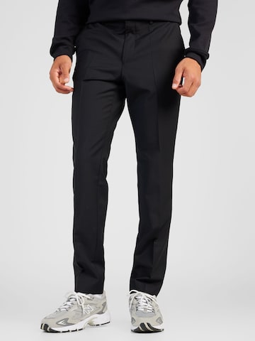 HUGO Red Slimfit Pantalon 'Hesten' in Zwart: voorkant