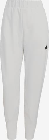 ADIDAS SPORTSWEAR Tapered Workout Pants 'Z.N.E.' in White: front
