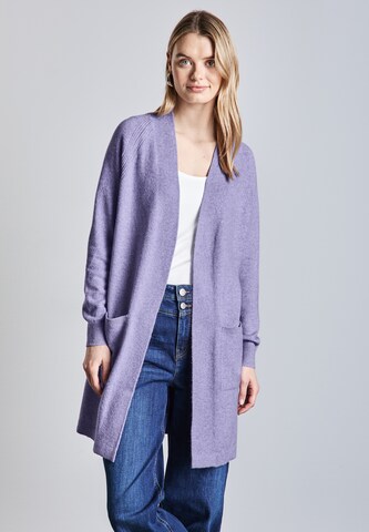STREET ONE Knit Cardigan in Purple: front