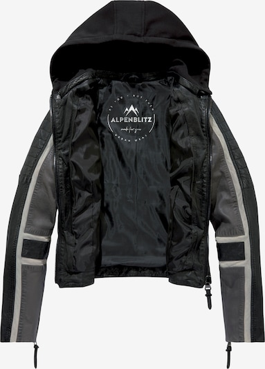 ALPENBLITZ ALPENBLITZ Lederjacke in grau / schwarz, Produktansicht