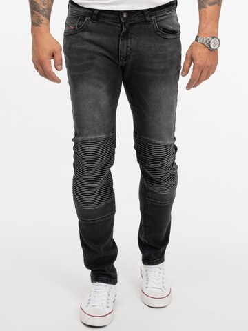 Rock Creek Slimfit Jeans in Schwarz: predná strana