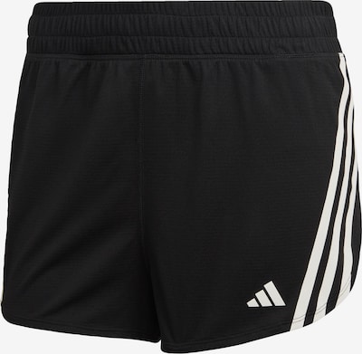 ADIDAS PERFORMANCE Pantalon de sport 'Run Icons 3-Stripes Low Carbon' en noir / blanc, Vue avec produit
