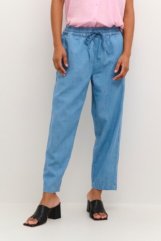 Kaffe Tapered Hose 'Louise' in Blau: Vorderseite