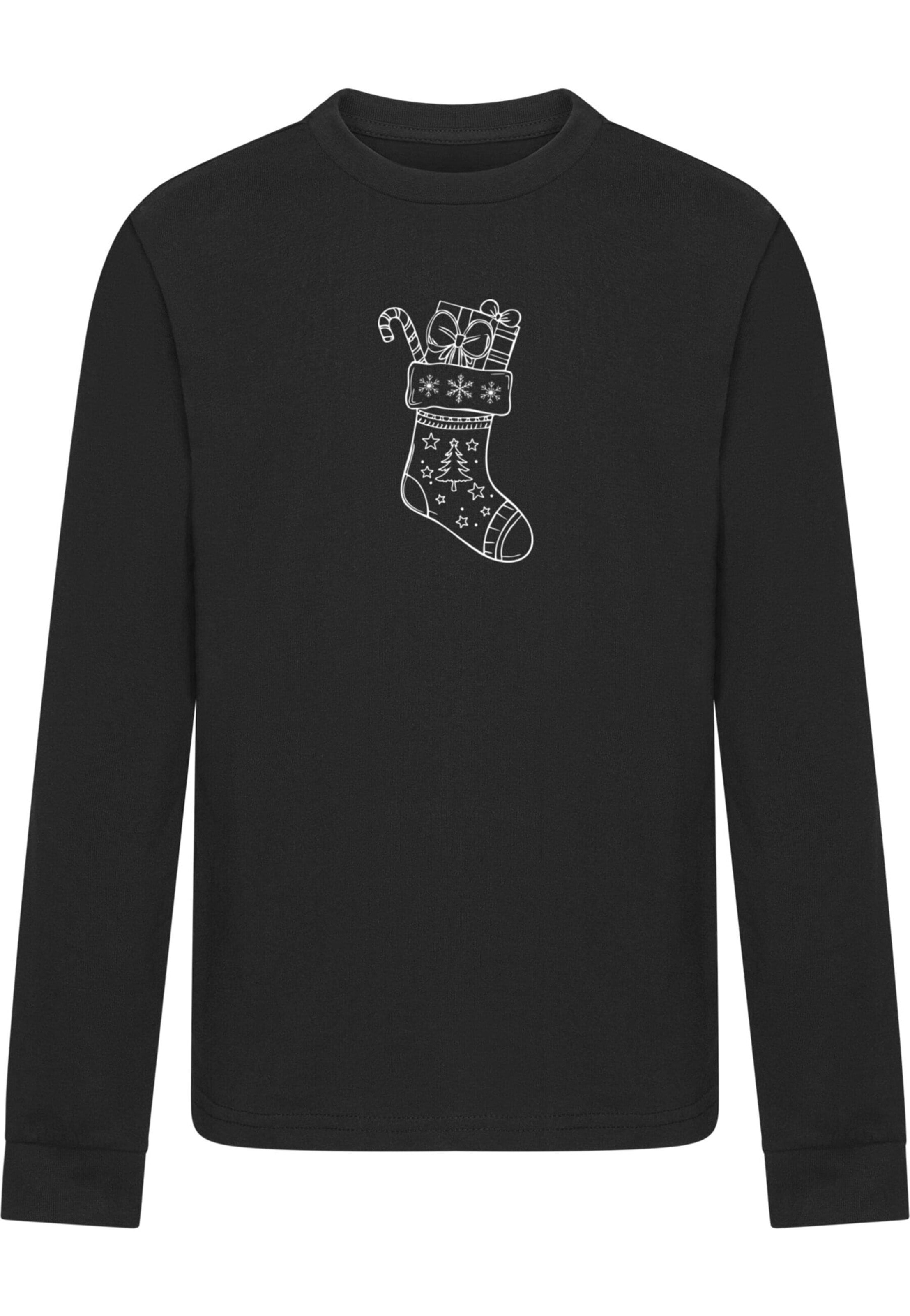 T-Shirt 'Christmas Socks' Merchcode en noir : devant