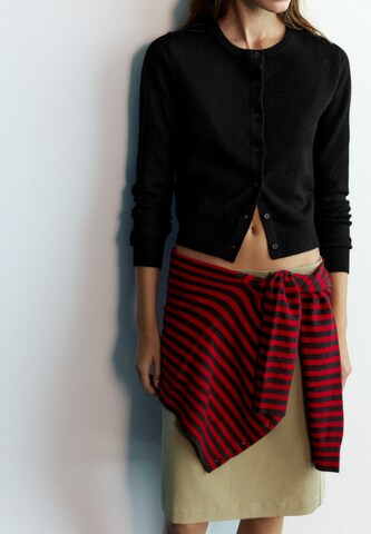 Pull&Bear Gebreid vest in Zwart
