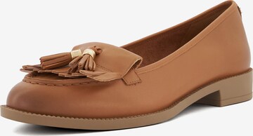 Dune LONDON Classic Flats 'GRANTHAMS' in Brown: front