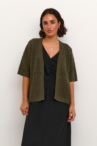 Kaffe Knit Cardigan 'Silja' in Green: front