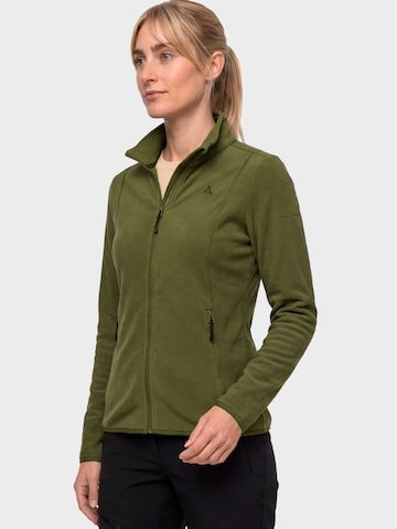 Schöffel Functionele fleece jas in Groen: voorkant