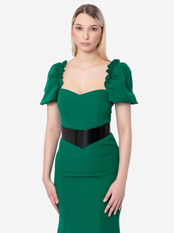 Haute Cuir Belt 'Slim Vixen' in Black: front