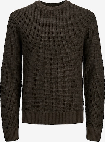 JACK & JONES Свитер 'JJGLOBAL' в Коричневый: спереди