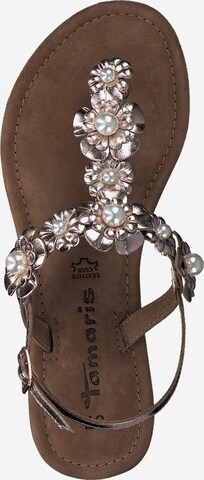 TAMARIS T-Bar Sandals in Silver