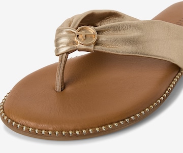 Flip Flops Tamaris Zehentrenner Schwarz Gold Tamaris Zehentrenner