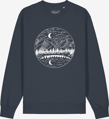 Watapparel Sweatshirt 'Mountains By Night' in Grijs: voorkant